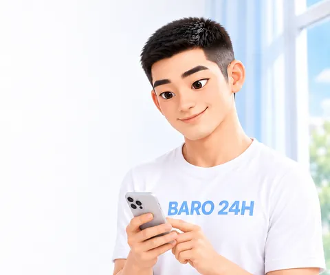 밝은 얼굴로 인사하는 남성 3D 인물